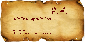 Héra Agmánd névjegykártya